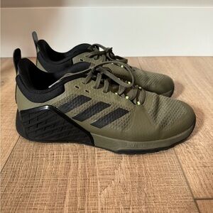 Men’s Adidas Dropset 2 Trainers - Gym/Weighlifting Shoes Size 8 GREEN